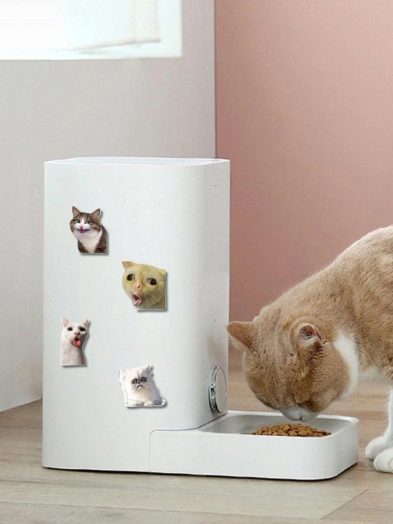 2/12 Pcs Funny Cat Fridge Magnets, Cute PVC Animal Refrigerator Magnet Set, Kitchen Home Decor Sticker, Easter Mother's Day Gift