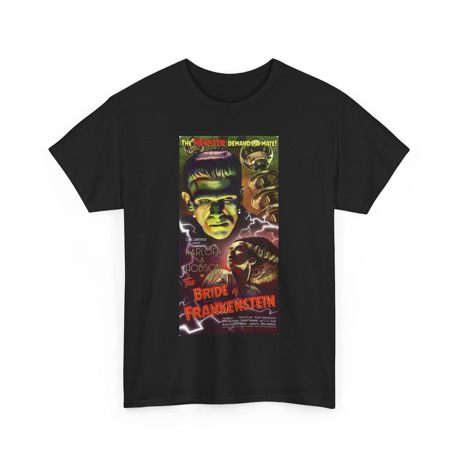 

26 Classic Horror Movie T-Shirt Vintage Bride of Frankenstein Shirt Unisex T-Shirt XL