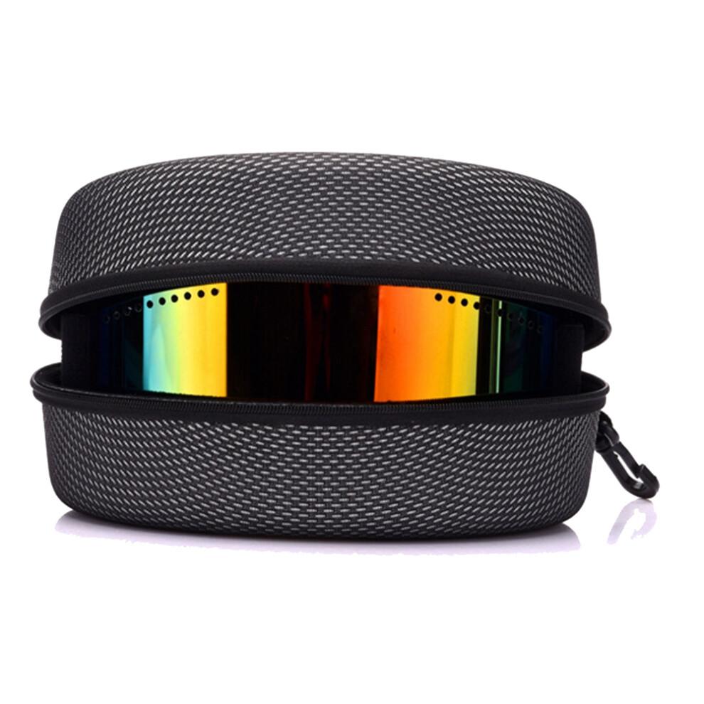 Protection Eva Ski Eyewear Case Snow Skiing Goggles Box Waterproof Snowboard Bag Zipper Hard Box,Black