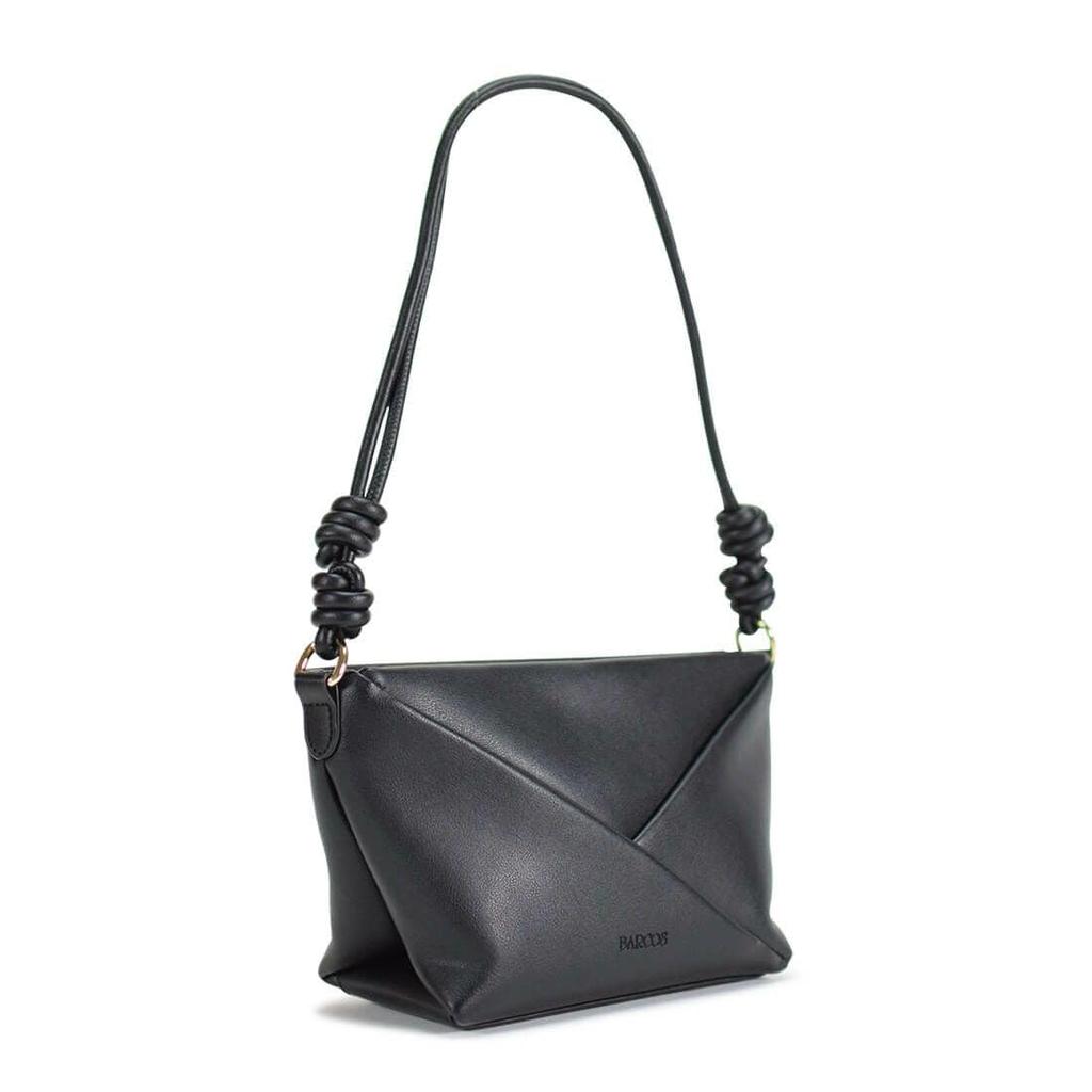 Barcos Shrink Leather Knot Design Shoulder Bag for Women, Made with Premium Cowhide Leather, Adjustable Length, Camel
