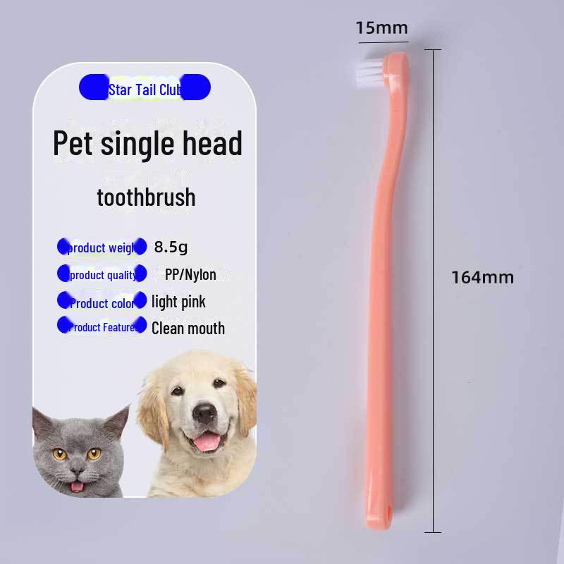 Disposable Pet Toothbrush for Dogs & Cats - Individually Wrapped for Oral Cleaning