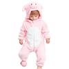 Winter Halloween Dinosaur Kigurumi Cosplay Clothes Hooded Animal Cow Monkey Unicorn Onesies Baby Thick Romper Newborn Jumpsuit