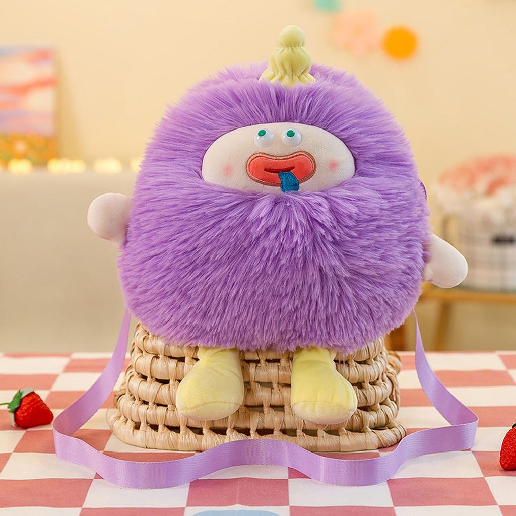 Cartoon Plush Bag, Ugly-cute Pillow, Sleeping Doll, Handbag, Rag Doll