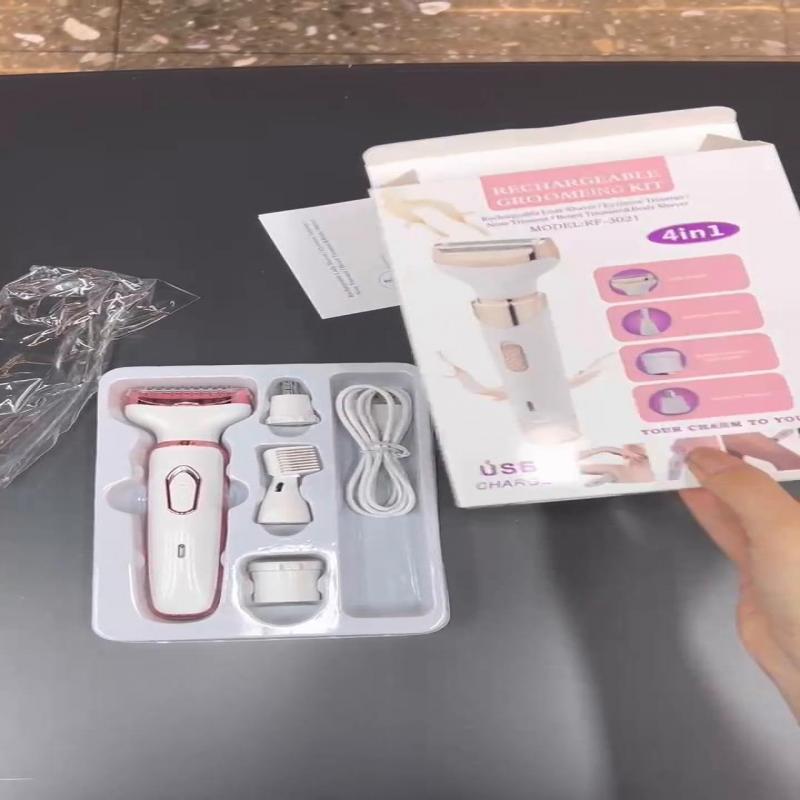 Elektrorasierer für Frauen Haartrimmer für Gesicht Nase Augenbraue Bart Schnurrbart Arm Bein Achselhöhle Bikini Schmerzlos Tragbar Körper