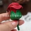 First Layer Cowhide Creative Rose Flower Car Keychain Bag Pendant Accessories Couple Jewelry Pendant Birthday Gift