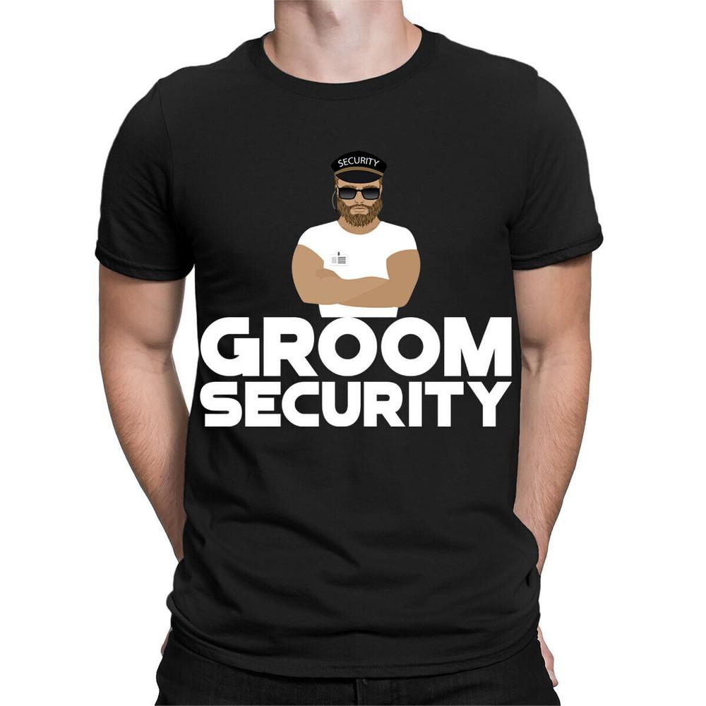 

Охрана жениха Мальчишник Свадебный подарок Смешные мужские футболки Топ #TA-153 3XL