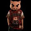 2Pcs Cartoon Samurai Baseball Jersey Set, V Neck All Over Print Mesh Short Sleeve Uniform, Unisex Streetwear Sports Tee