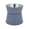 Cat Stainless Steel Bowl Increased Neck Protective Heavy Duty Cat Double Bowl for Cats DogsBlue