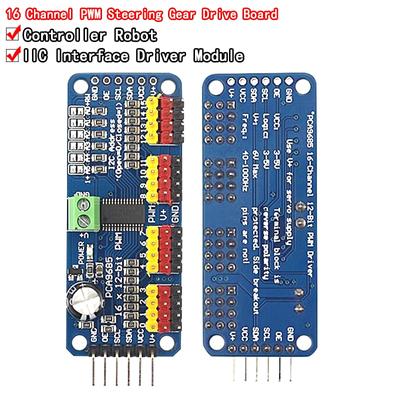 16-kanálový 12-bitový PWM servo ovládač - I2C rozhranie - PCA9685 pre servo štít modulu Arduino Raspberry Pi DIY Servo Shield Module