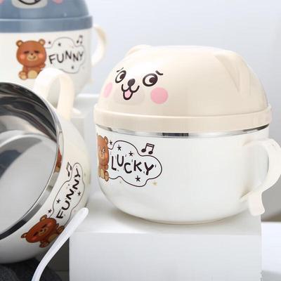 Cartoon Bear Stainless Steel Instant Noodle Bowl