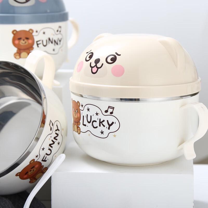 Cartoon Bear Stainless Steel Instant Noodle Bowl