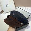 Early Spring New Personalized Anchor Soft Edge Cowboy Navy Hat European, American and British Style Matte Splicing Leather Newsboy Hat