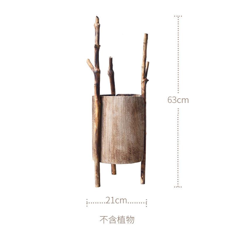 

Modern Wooden Vase for Home Decor, Minimalist Solid Wood Flower Vase & Living Room Centerpiece, Handcrafted TV Stand Decoration
