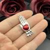 5pcs 43*16mm Love Heart Shape Palm Charms Fatima Hamsa Hand Traditonal Corazon Pendants DIY Handmade Jewelry Making Accessories