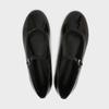 Fashion High Quality Patent Leather Black Ballet Flats Women Fashion Round Toe Shallow Buckle Mary Jane Shoes Cozy Non-slip Casual Shoes