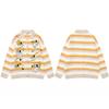 Amerikanischer Retro Cartoon Katze Gestickter Strickcardigan Lockere Passform Herren Damen Paare