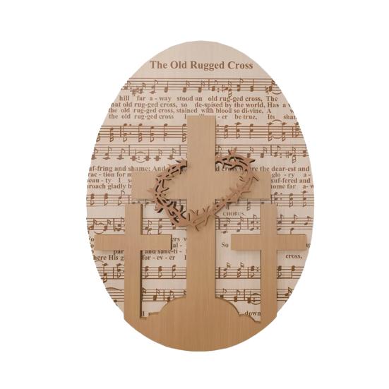 

Деревянное пасхальное украшение Религиозное изделие из дерева с нотным текстом гимна Иисус Настольное B