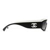 Chanel Irregular Frame Acetate Sunglasses Unisex sunglasses Black CH6057-1656/S6