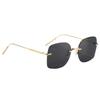 2025 Unisex Rimless Metal Sunglasses with UV Protection & Gradient Lenses