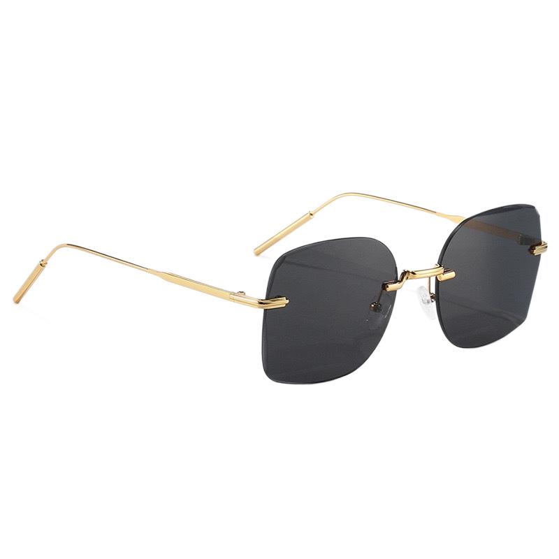 2025 Unisex Rimless Metal Sunglasses with UV Protection & Gradient Lenses