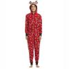 Pigiama con tuta natalizia con cappuccio Elk Loungewear, set coordinati natalizi per la famiglia