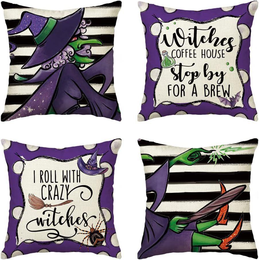 Neue Halloween Dekoration Zuhause Leinen Kissenbezug Lustiger Kürbiskopf Sofa Kissenbezug Kombination