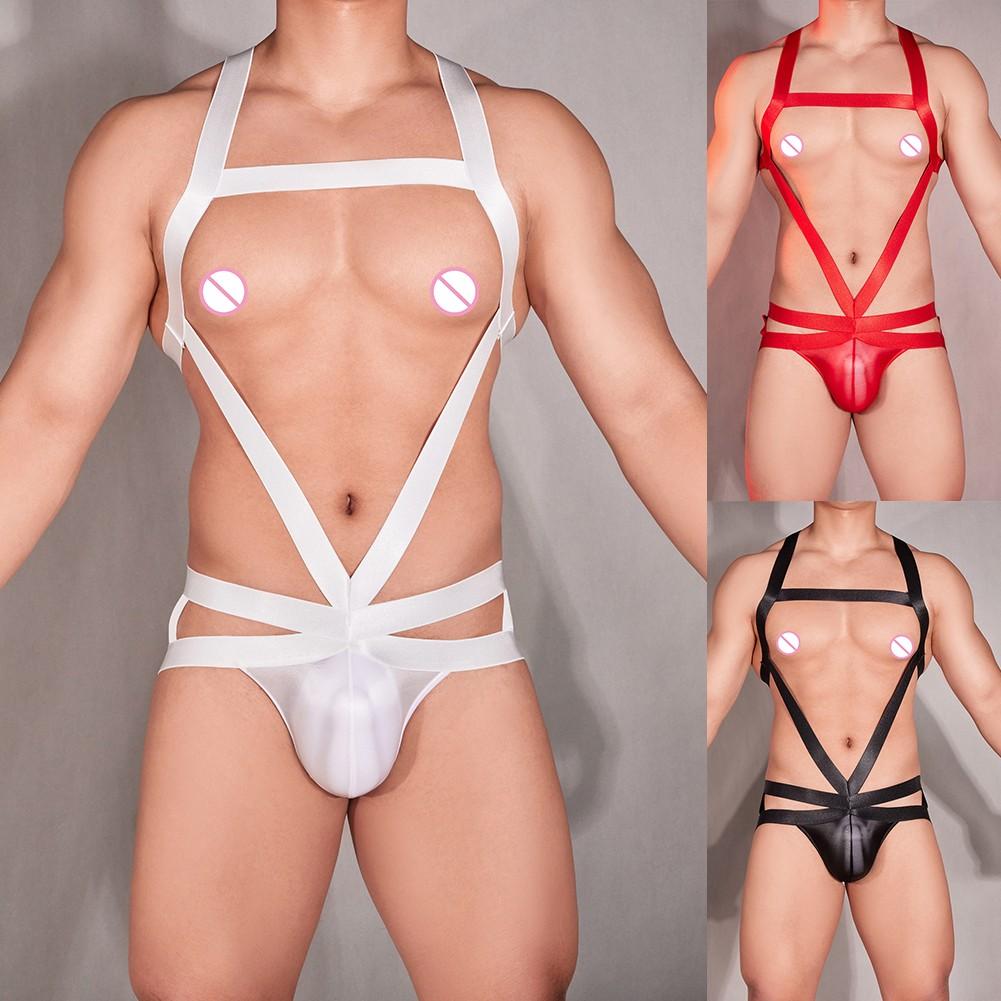 Harness Underwear Jockstrap Jumpsuits Leotard Male Nylon