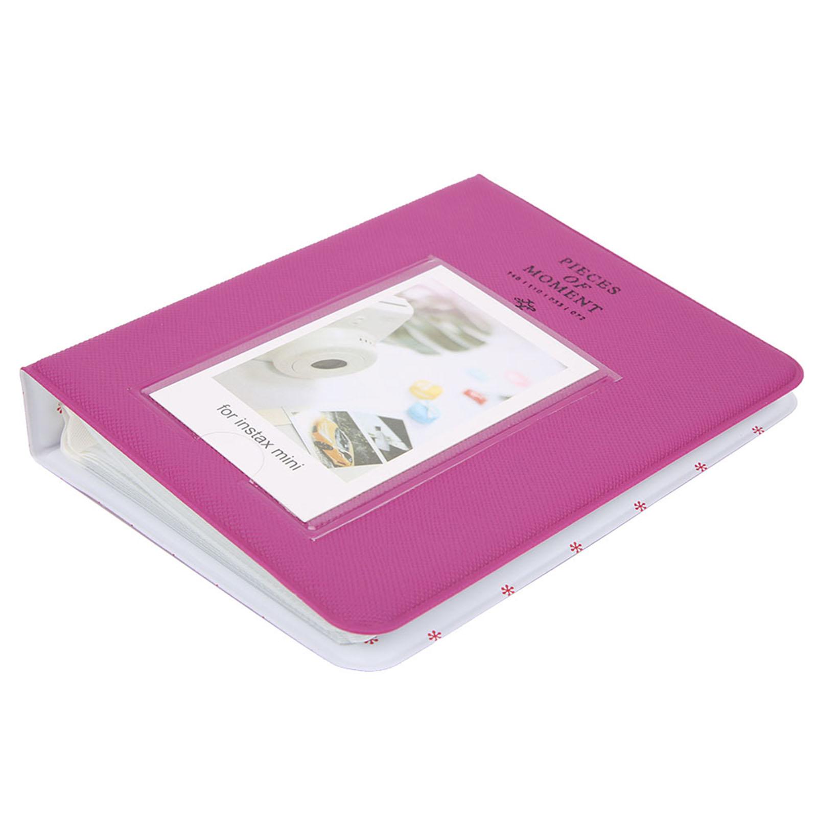 

Фотоальбом в футляре Memo Photograph вмещает 64 3-дюймовых фотографии в подарок на память для Instax mini 9 8 фиолетовый