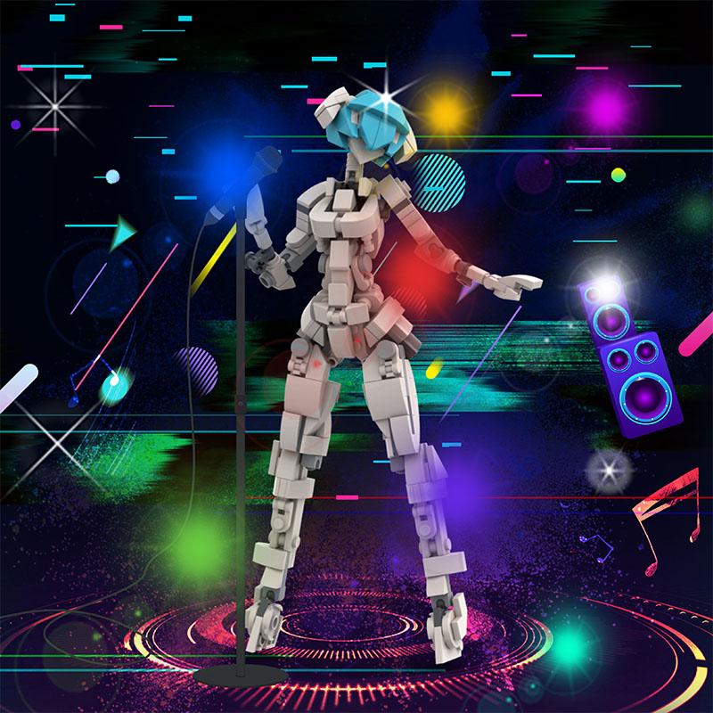 Yigebebe Creative Female Gynoid Robot Mech Figures 229PCS Model Building Blocks Toys For Adults Toy Gifts Assemble Bricks