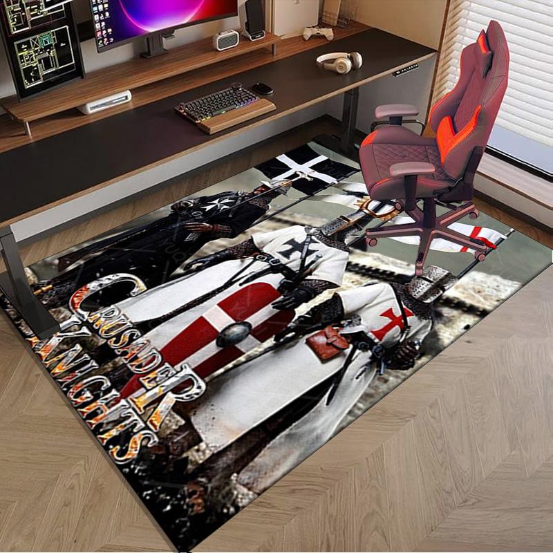 Knightly Crusader Armor Carpet, Chair Rug,Rug for Office Bedroom Living Rooms, Doormat Decor Fan Gift Christmas Gift