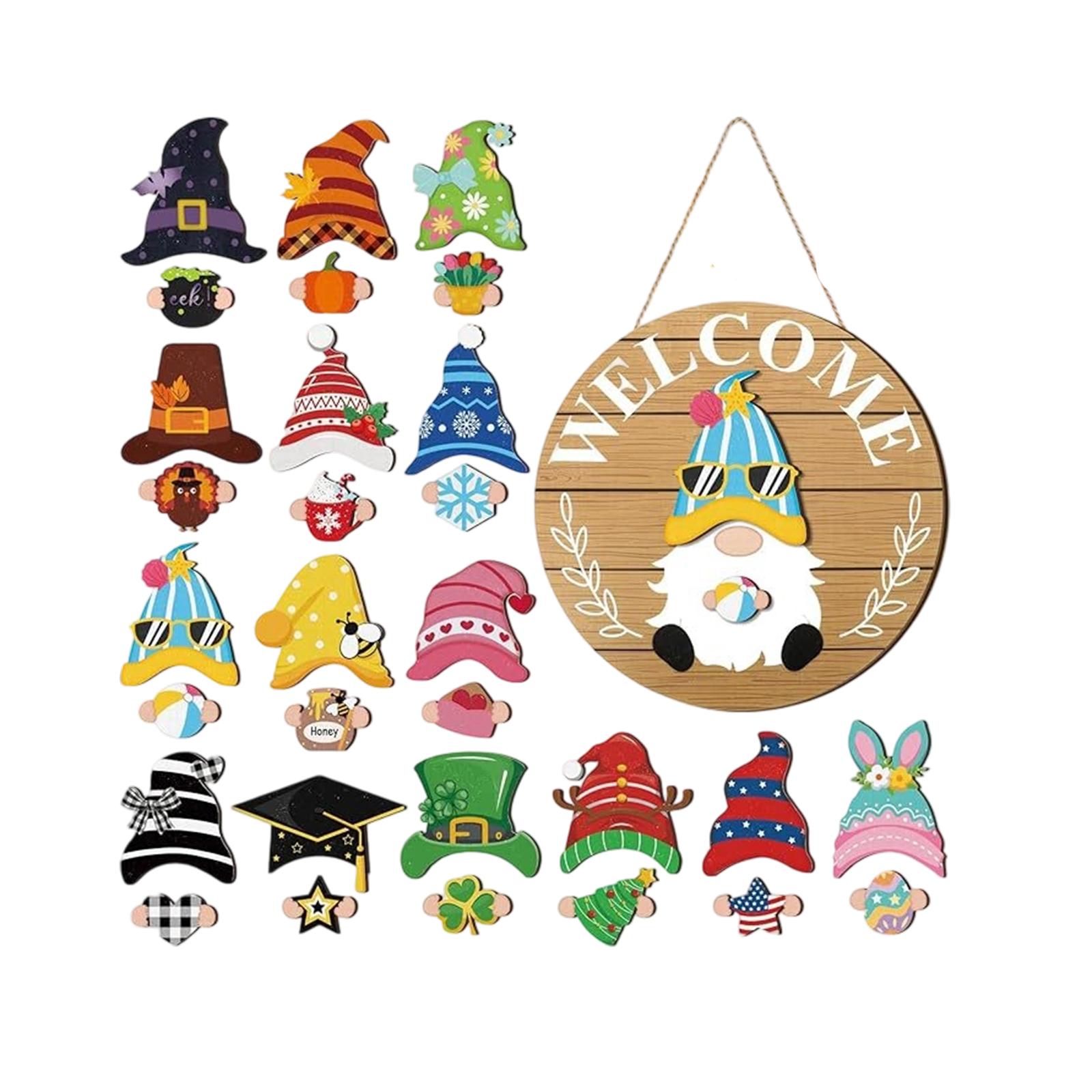 

Wooden Decorations Can Be Exchanged For Holiday Signs, Christmas And Halloween, IDY Wooden Decorations One Size