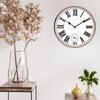Analog Wall Clock with Sub-Second Dial (12 Inch) (Rosegold, with HD Clear Curved Glass)(Silent Sweep Movement Technology)(Fleet Street in Rose)