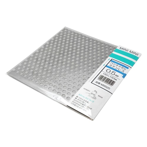 Kyuho Metal Works Stainless Steel Plate, Punching, 5mm Diameter x 5mm Pitch, 150mm x 150mm, M9525