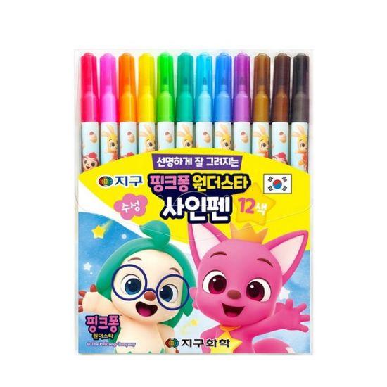Globe Chemical Pinkfong Felt Tip Pen Set (12 Colors)