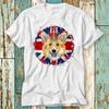 Platinum Jubilee Corgi Crown King Coronation Union Jack Flag T-Shirt Top Design Unisex Tee Retro Fashion Vintage Shirt S941