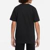 Nike Solid Color Letter Crew Neck Cotton Short Sleeve T-Shirt Kids Tops Black DO1822-010