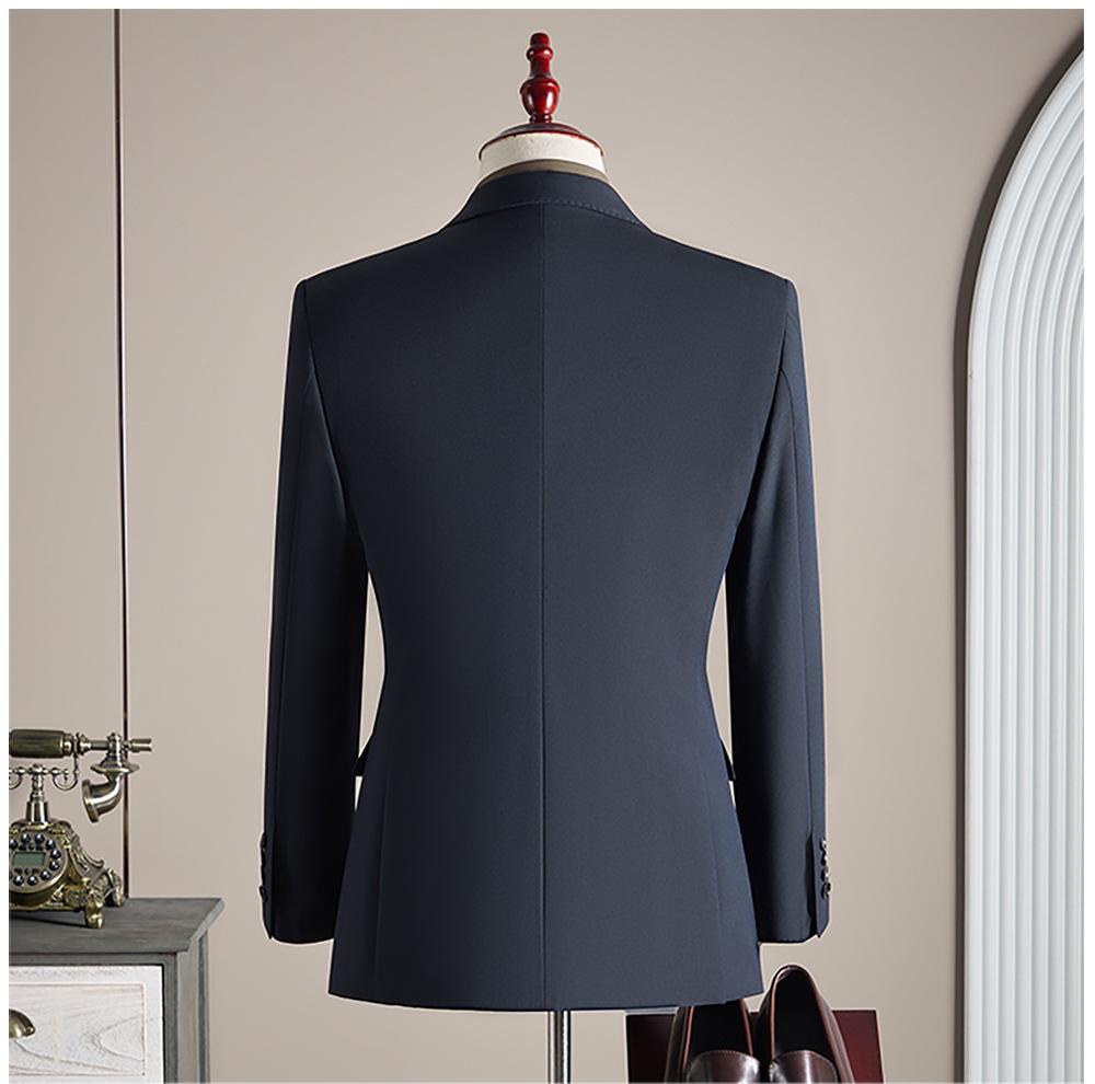Modal Wool High-End Suit Set - Formal, Machine Washable, Linen Lined, Ideal for Weddings and Business.