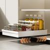Pull-out Kitchen Storage Rack Anti-slip Slide Out Pantry Shelves Drawer Type Storage Tray  for Home