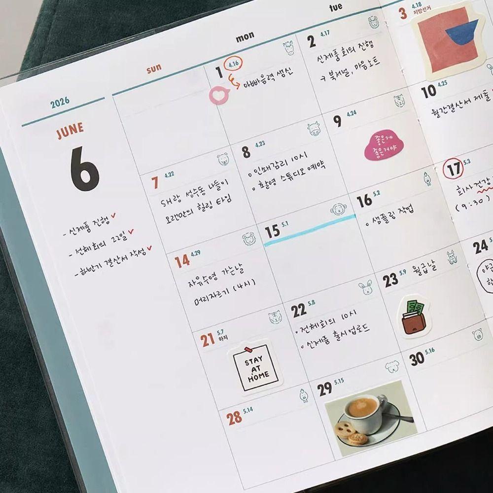 Daily Agenda Book Nov.2025-Dec.2026 To Do List Notepad Retro Appointment Book  School Supplies