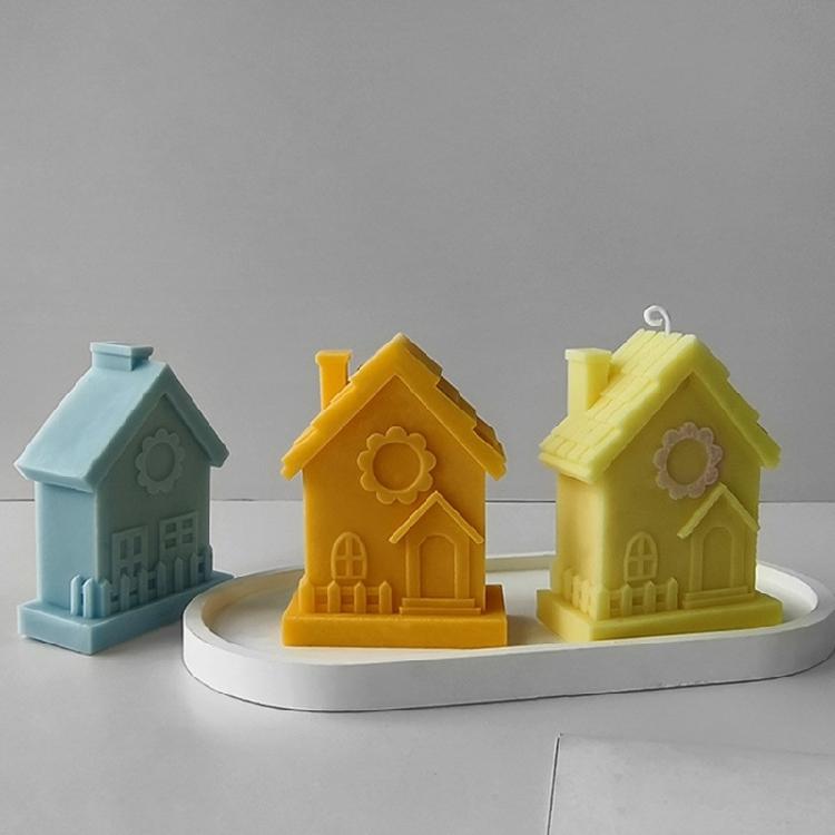 Candle Mold Silicone Craft Moulds House Shape Perfect Gift for Hand-Making Lover