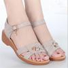 New Summer Women Sandals Open Toe Beach Shoes Female Wedges Shoes Comfortable Women's Flat Sandals Soft Soles Mom's Shoes