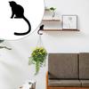 Fun Black Cats Tail Balance Hook Home Decoration Wooden Crafts