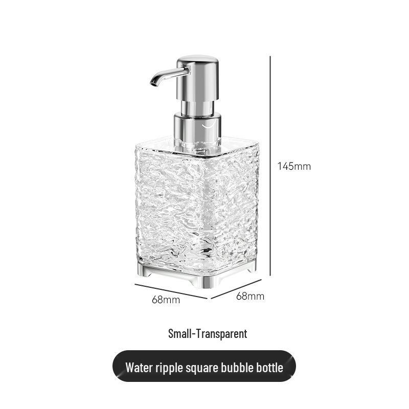 Luxury Water Ripple Dispenser Set: Travel Bottles for Hand Soap, Shampoo, and Shower Gel.