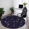 1pc Cat Constellation Pattern Chair Carpet for Office Non Slip, Machine Washable Rug for Office, Room Holiday Decor for Christmas, Birthday Polyester