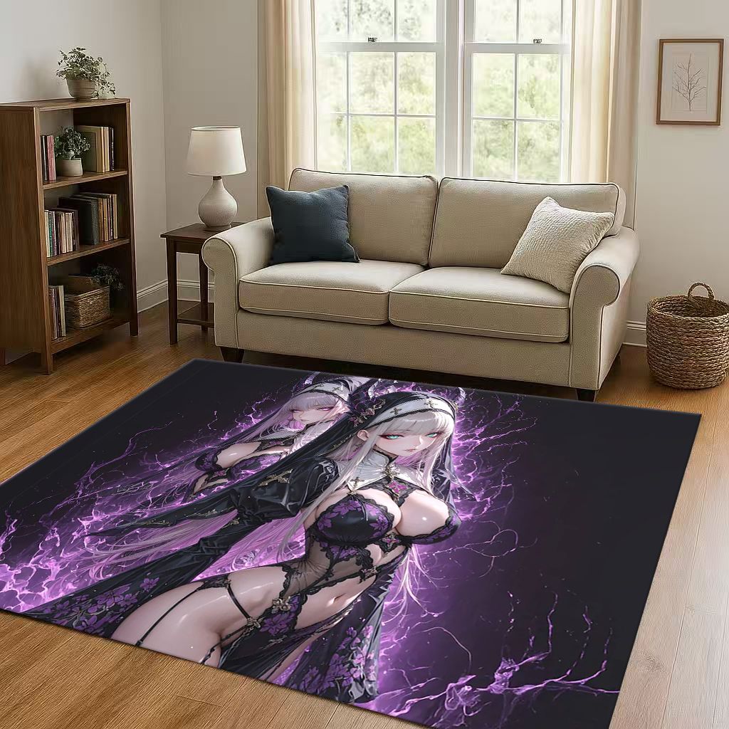 27 Style Gothic Dark Sexy Girls Cartoon Anime Characters Living Room Non-Slip Area Rug Carpet for Bedroom Playroom Sofa,Doormat