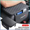 1 Stück Leder Auto-Konsolen Auto-Armlehnenpolster mit Stauraum Auto-Styling Für Nismo Nissan Almera Tiida Sunny QASHQAI Skyline Juke X-TRAI MARCH LIVINA