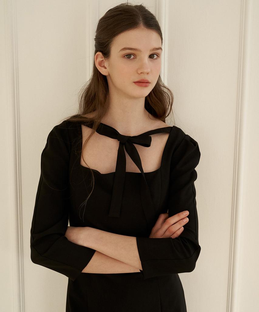 Peullobeu Mer Tie Dress(Bk)