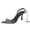 Fashion Sexy Pointed Toe Stiletto Heel Sandals for Women Summer Fashion Ankle Strap Party Dress Shoes Woman Elegant High Heels Sandalias