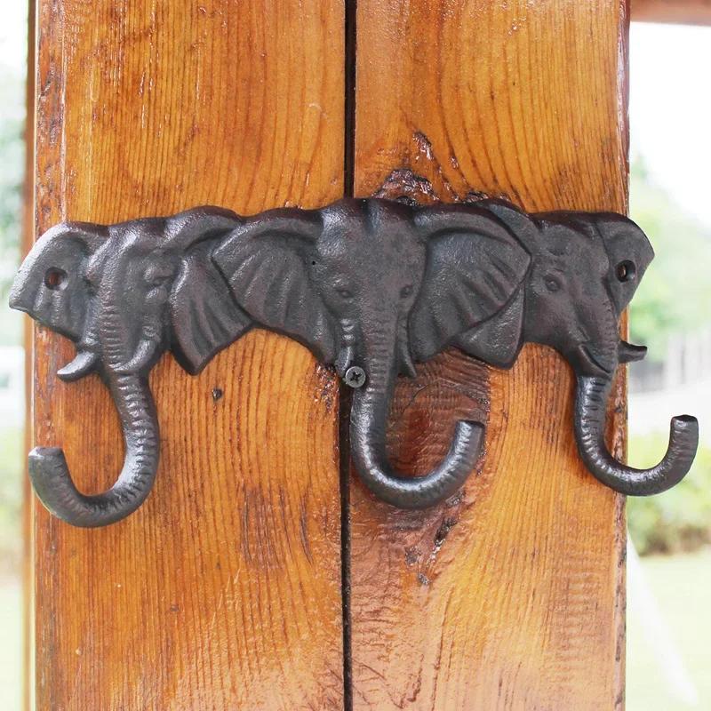 

Originality Key Hook Stereoscopic Wall Hanging Elephant Decorative Hook Hanging Clothes Hooks on Hats Home Storage
