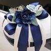 Elegant Wedding Car Door Handle Ribbon Decorations Door Handle Flower Bowknot Decoration for Wedding Car and Venues